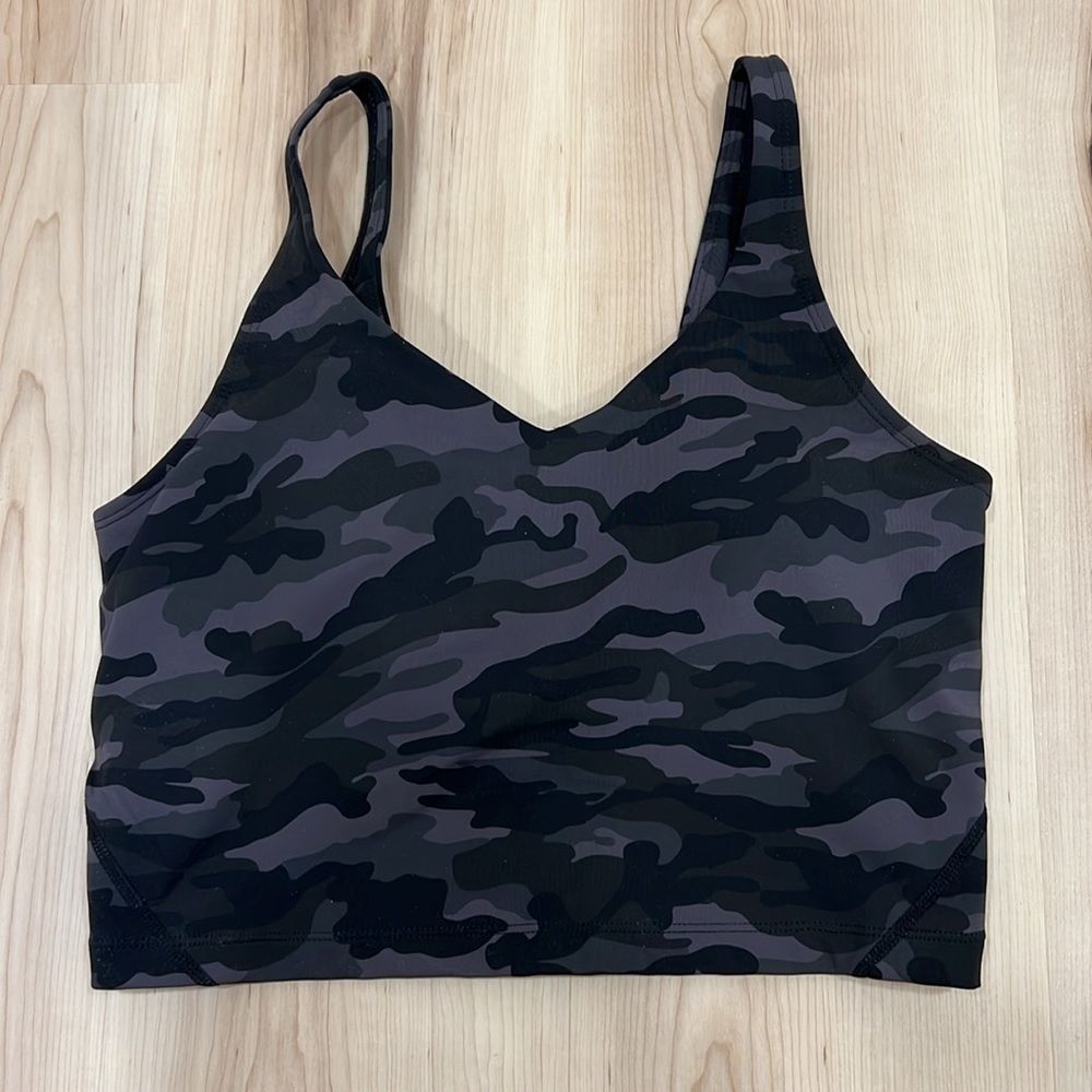 Oalka Sports Bra Women’s Longline Padded Crop Tank Workout Fitness Top